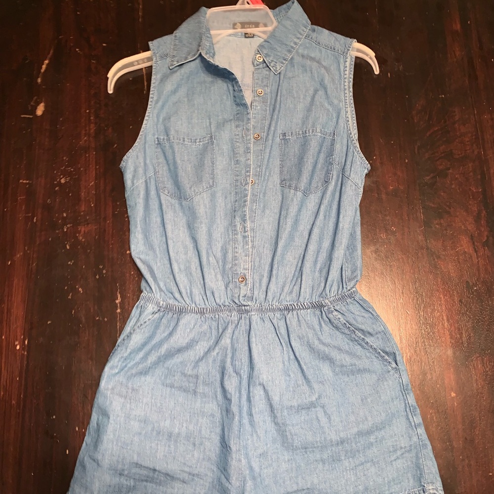 Denim romper